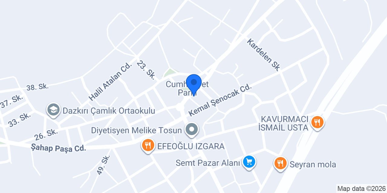Diş Hekimi Ahmet Berk Toprak konumu