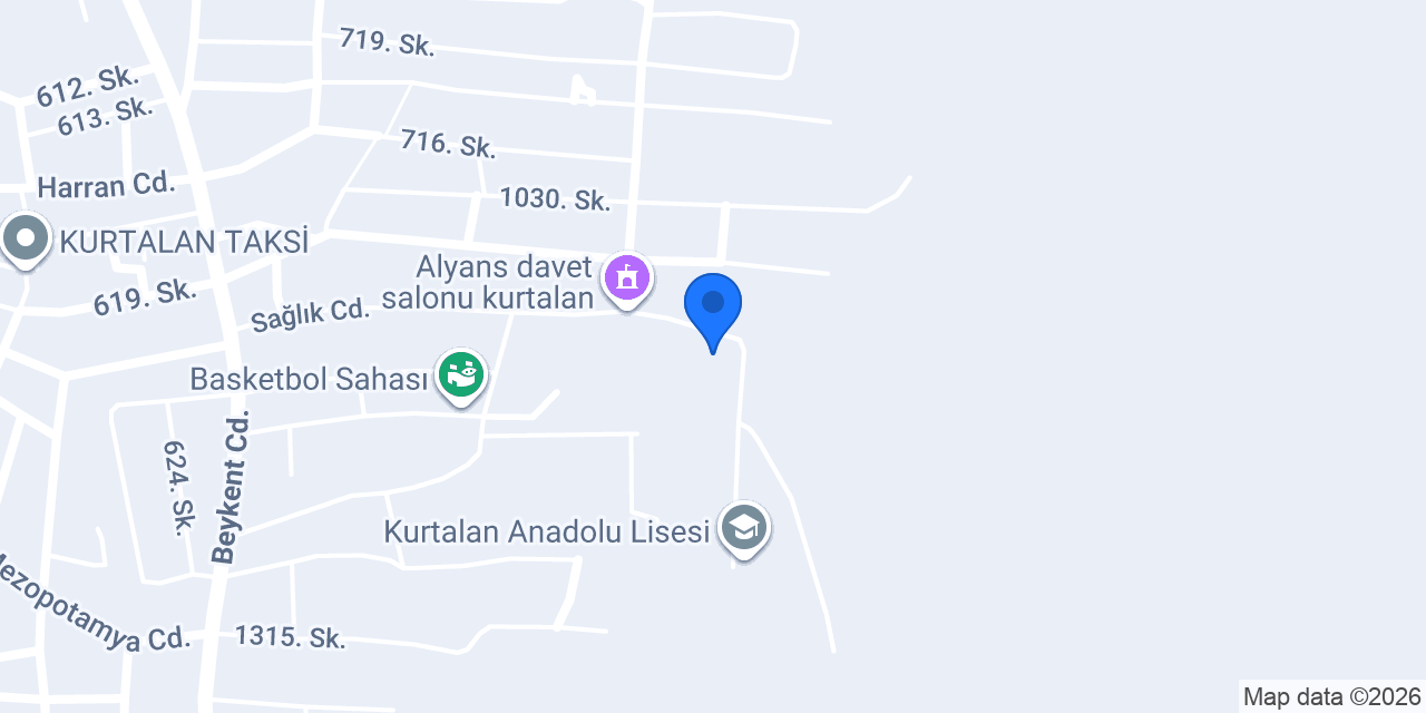 Kurtalan Yenidoğan Ortaokulu konumu