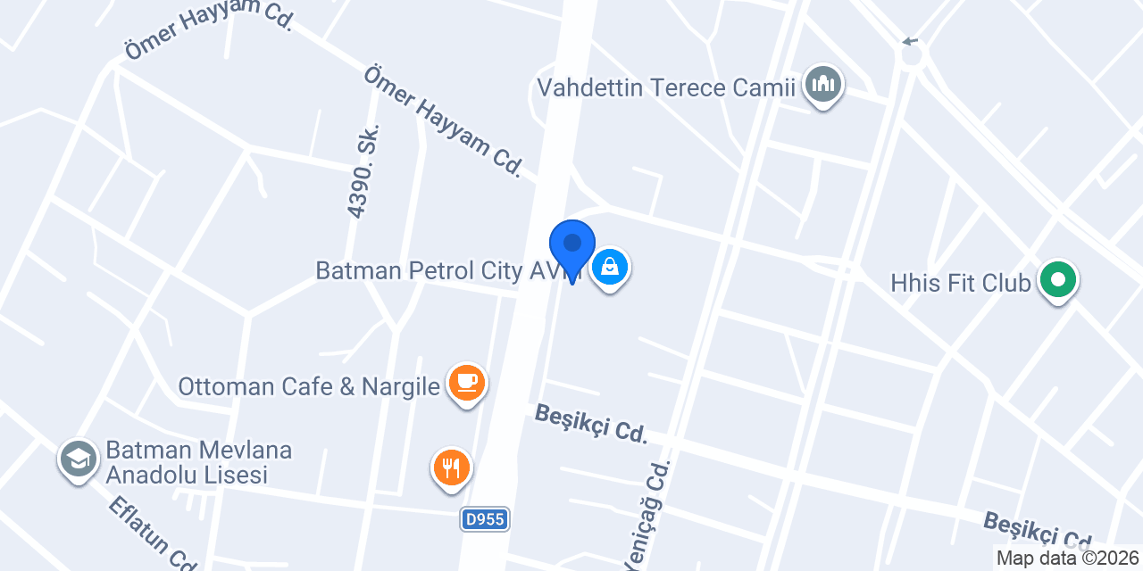 Kadayıfçı Hacı Levent | Batman Şubesi konumu