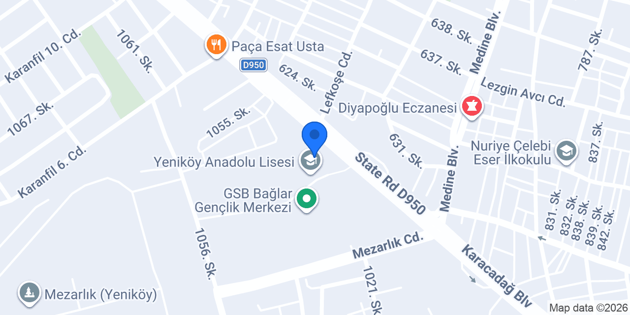 BAĞLAR İLÇE MİLLİ EĞİTİM MÜDÜRLÜĞÜ konumu