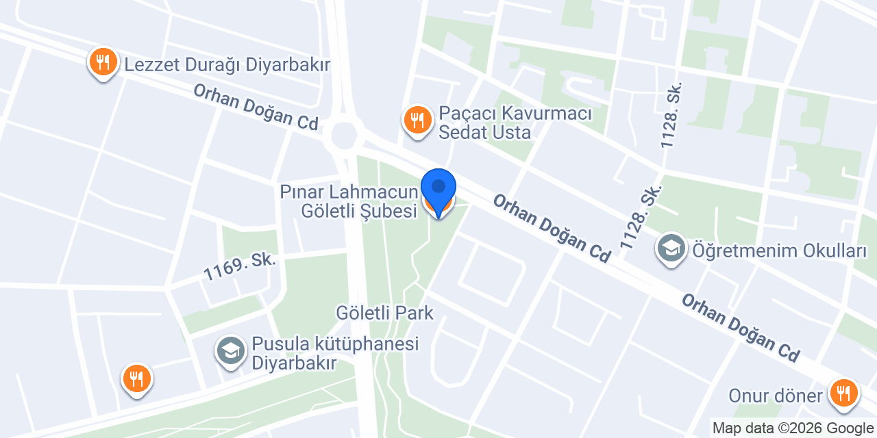 Pınar Lahmacun Göletli Şubesi konumu