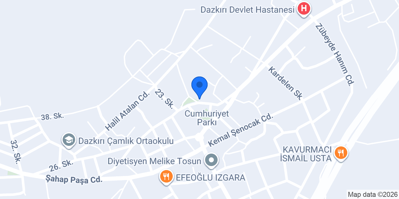 Merkez Sağlık Ocağı konumu