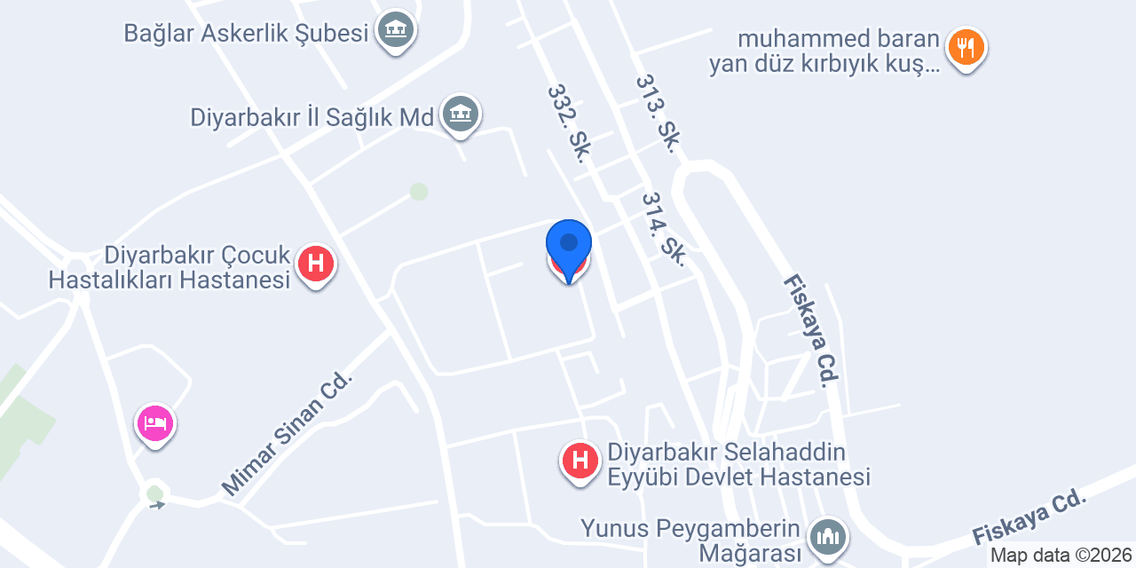 Diyarbakır Dağkapı Devlet Hastanesi konumu