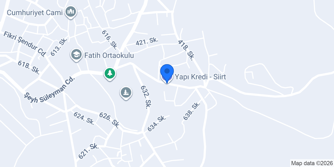 Yapı Kredi - Siirt konumu