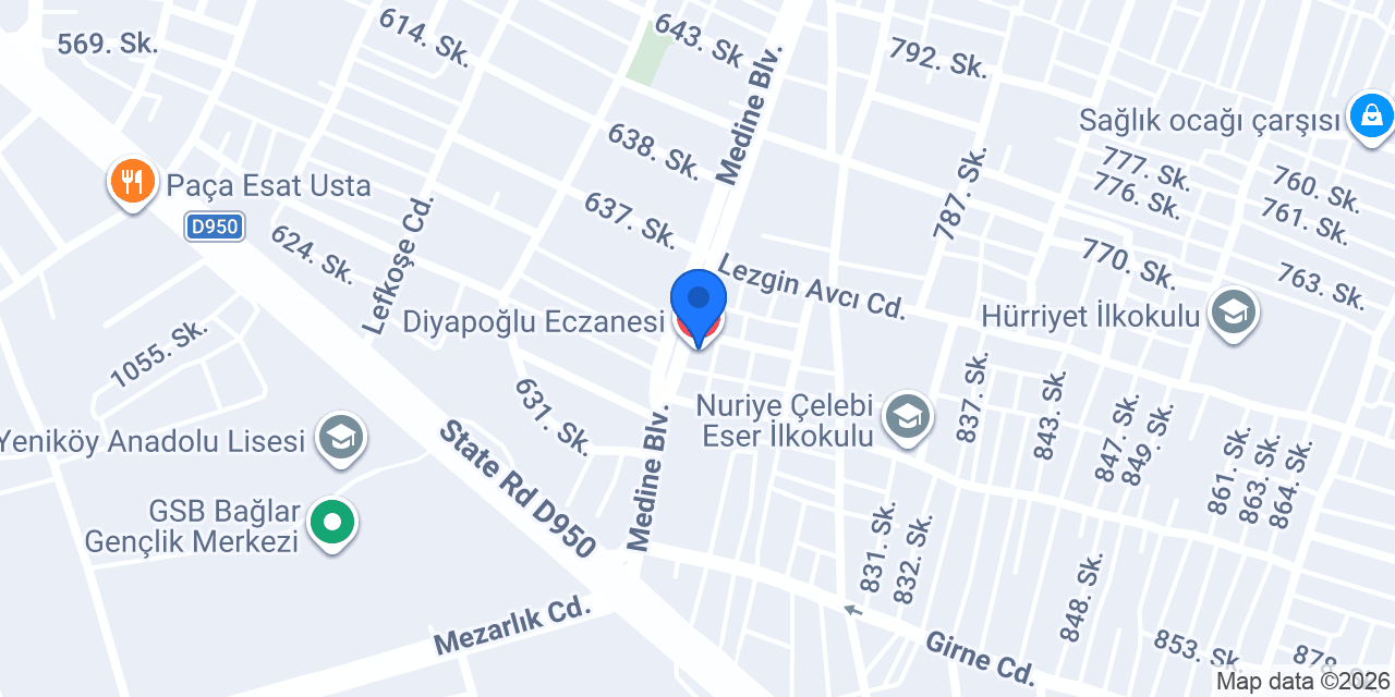 Diyapoğlu Eczanesi konumu