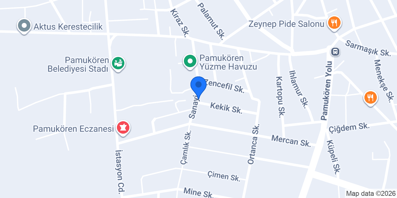 Pamukören Lisesi konumu