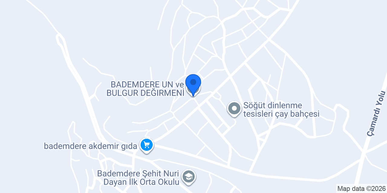 BADEMDERE UN ve BULGUR DEĞIRMENİ konumu