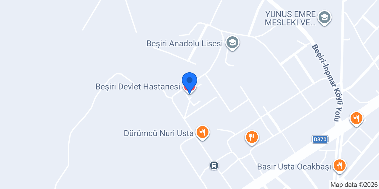 Beşiri Devlet Hastanesi konumu