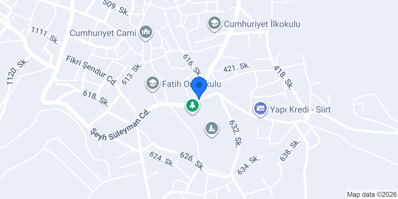 Siirt Şehit Ebe Birgül Aktaş konumu