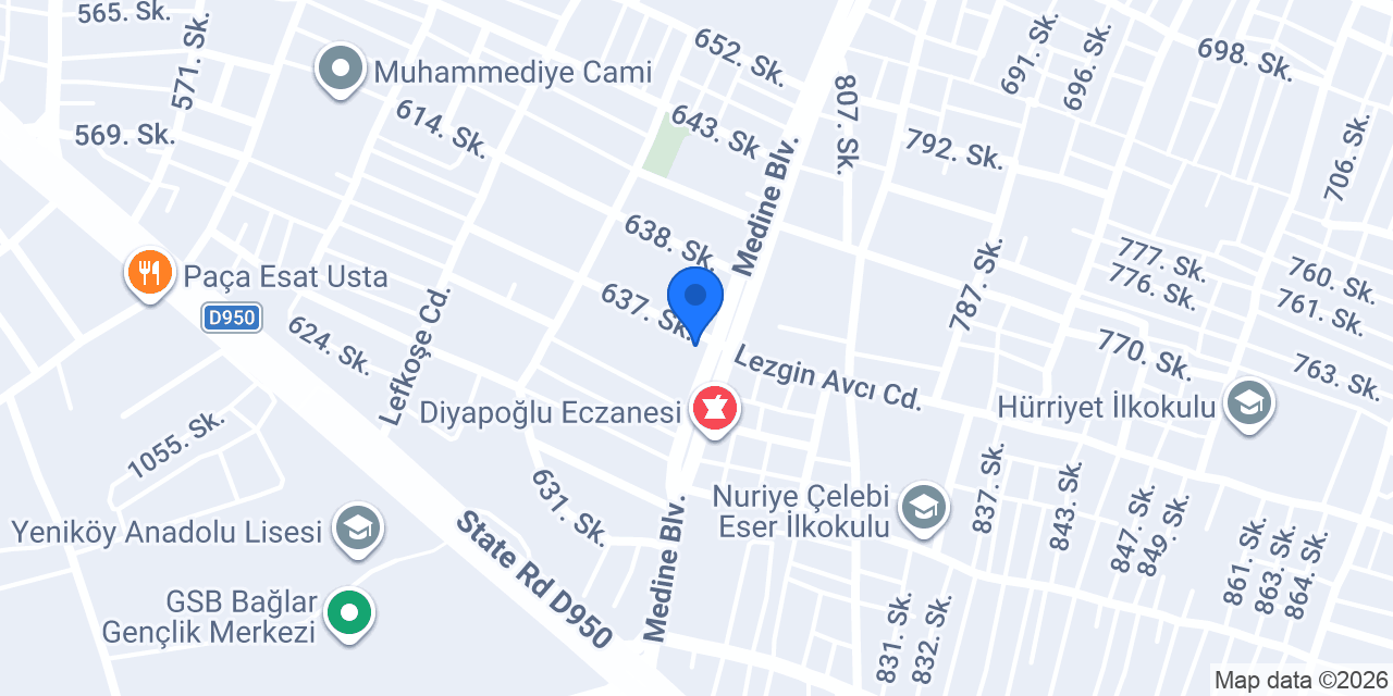 Çelik rentacar konumu