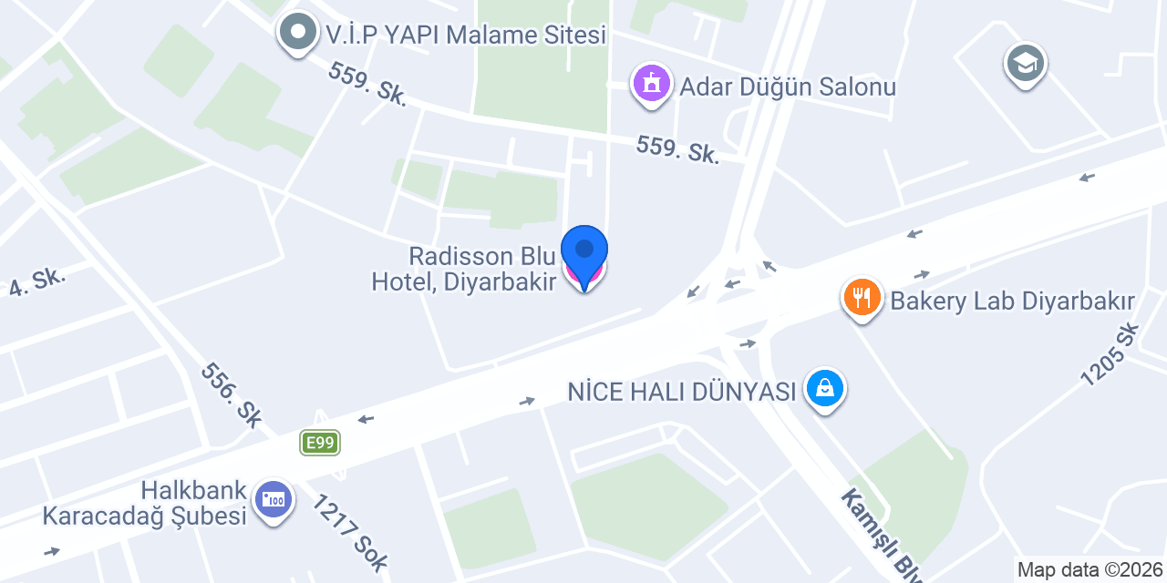 Radisson Blu Hotel, Diyarbakir konumu