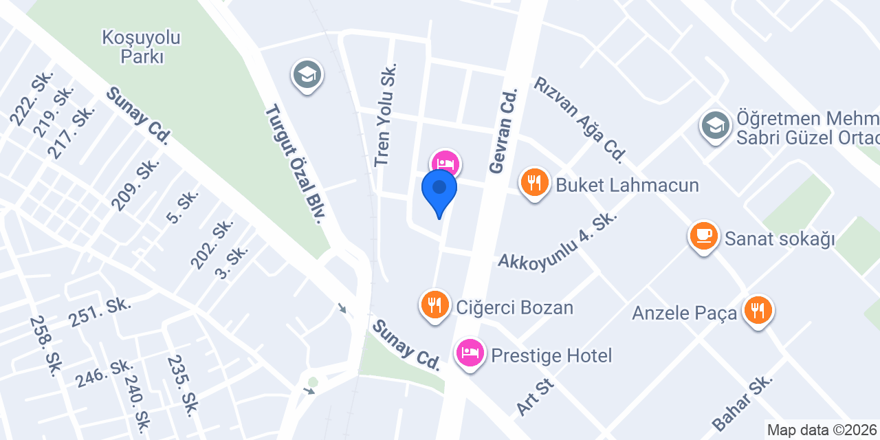 MAY Eğitim Kurumu konumu