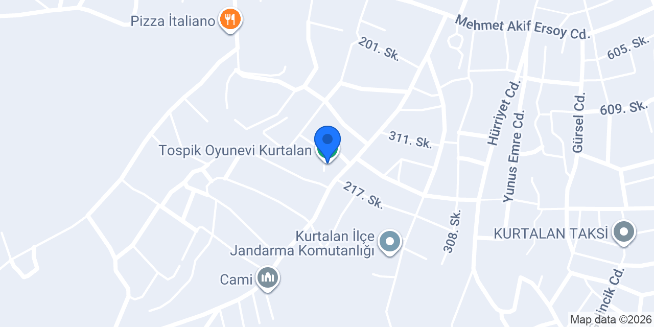 Tospik Oyunevi Kurtalan konumu