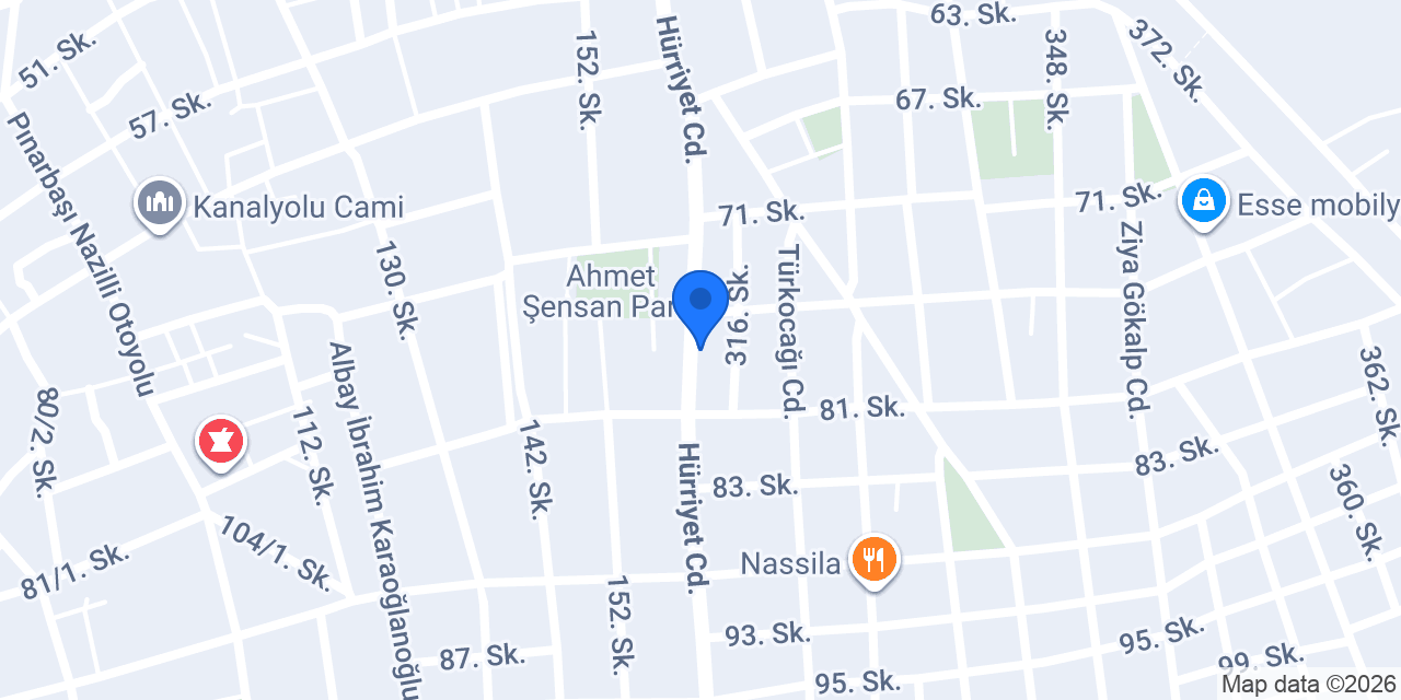 Nazilli Doğalgaz - Öykü Doğalgaz konumu