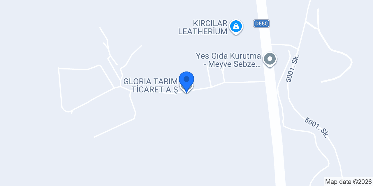 GLORIA TARIM TİCARET A.Ş. konumu