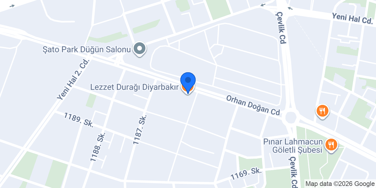 Lezzet Durağı Diyarbakır konumu