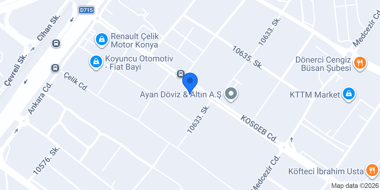 Konya Ateşi Restoran & Catering konumu