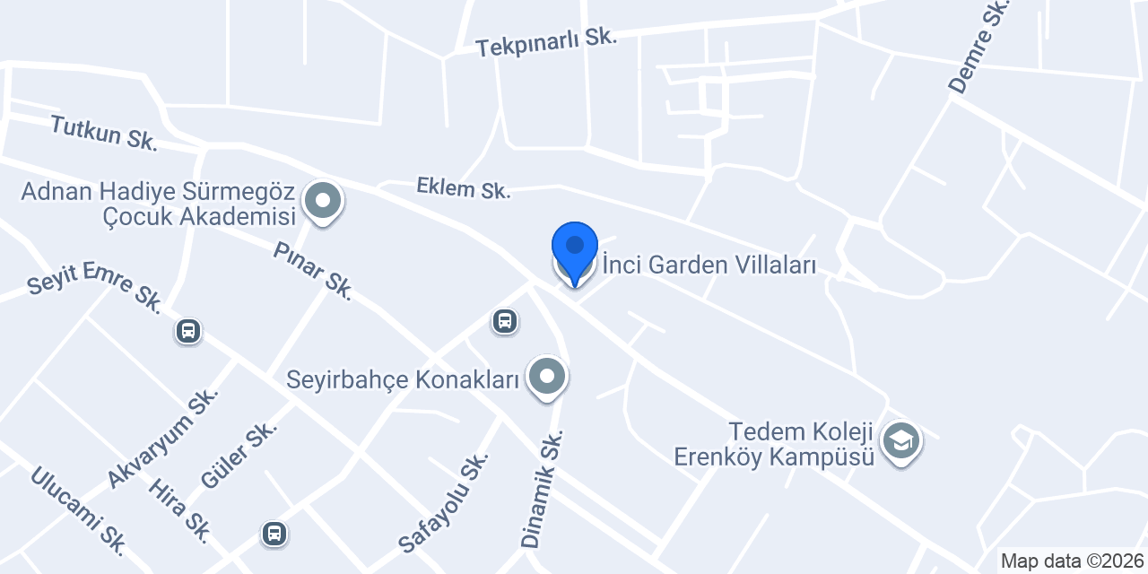 İnci Garden Villaları konumu