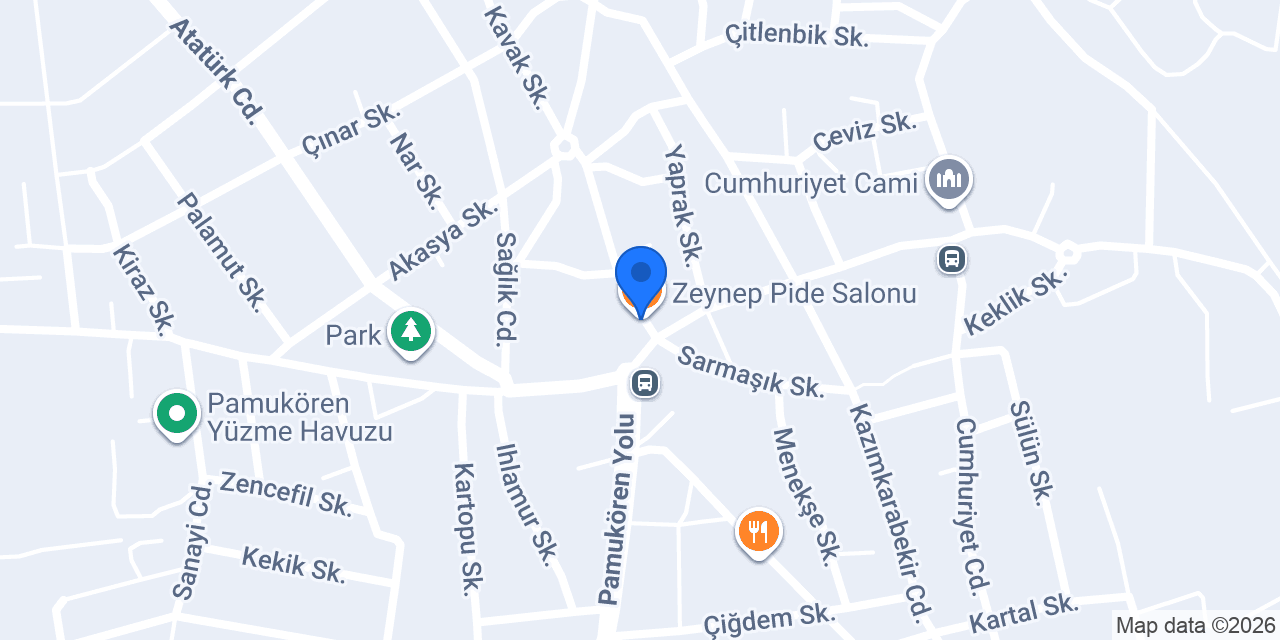 Zeynep Pide Salonu konumu