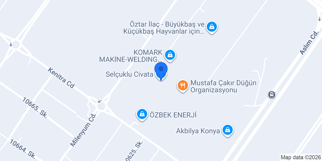 Selçuklu Civata konumu