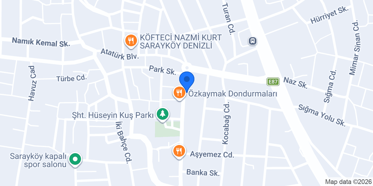 DenizBank Sarayköy Şubesi konumu