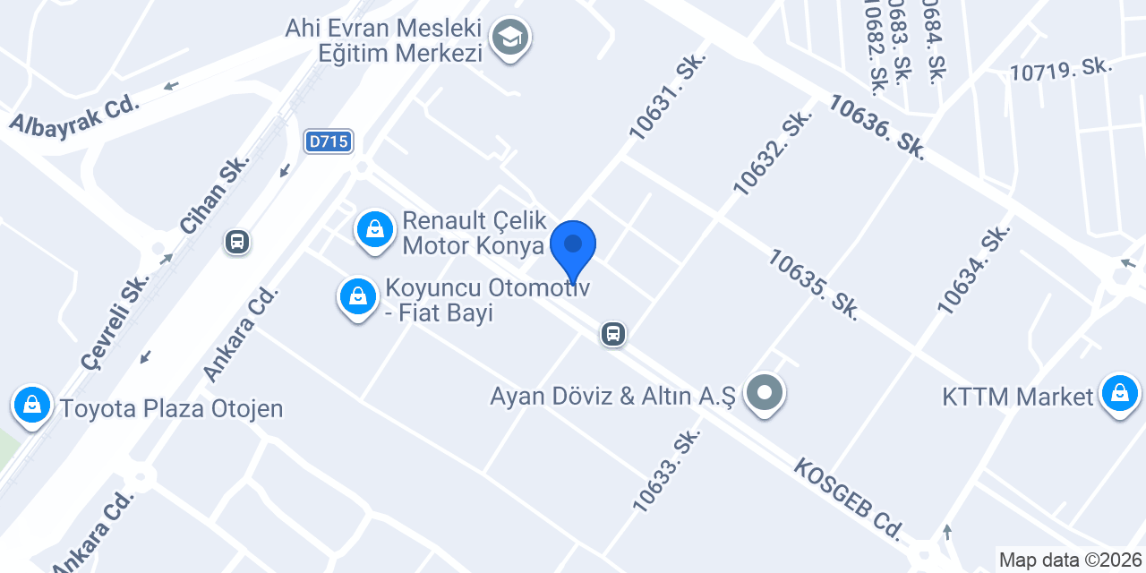 Ulusal Faktoring Konya Şubesi konumu