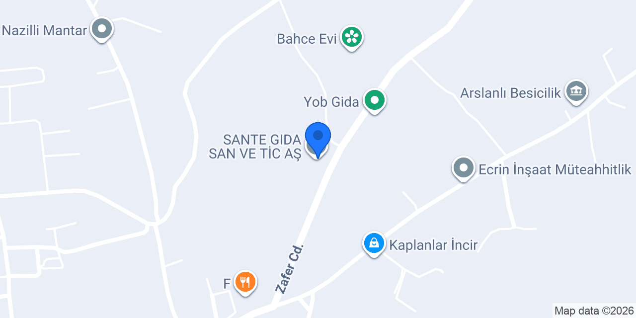 SANTE GIDA SAN VE TİC AŞ konumu