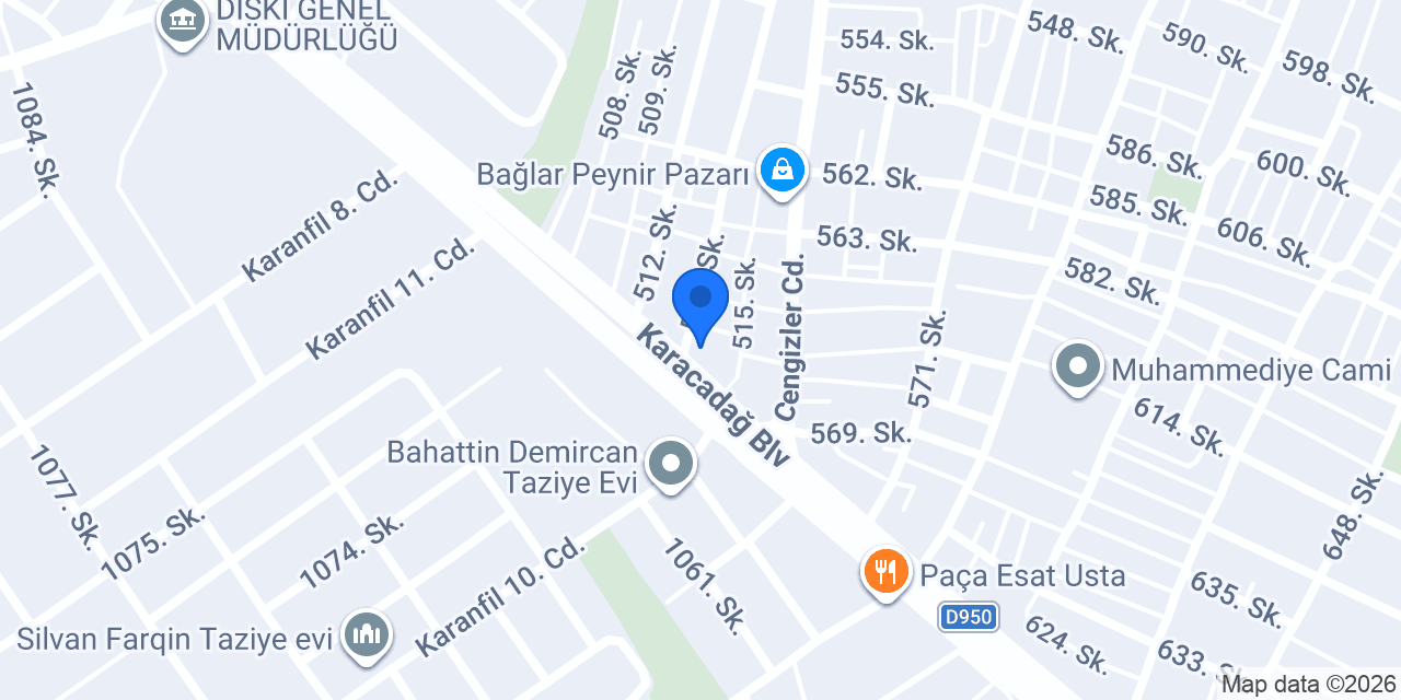 Petek Çiçekçilik konumu
