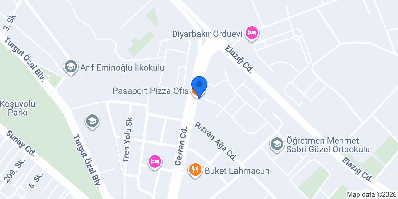 Pasaport Pizza Ofis konumu