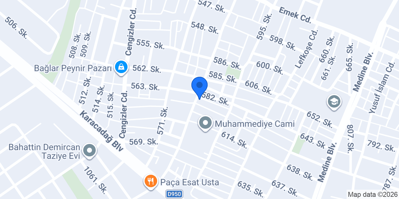 Öz Sebat Lokanta konumu