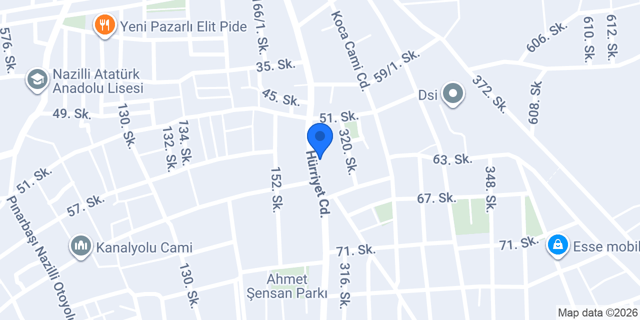 Yıldız Pide Nazilli konumu