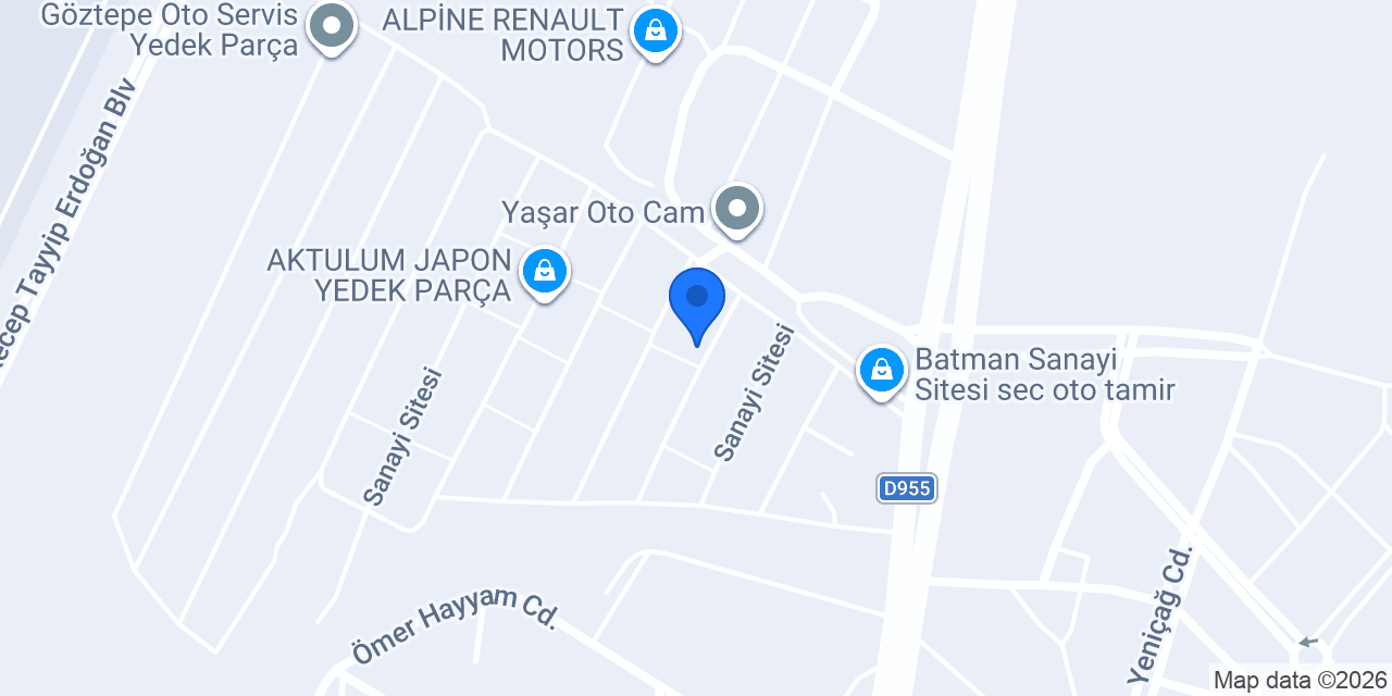 Aklar Oto konumu