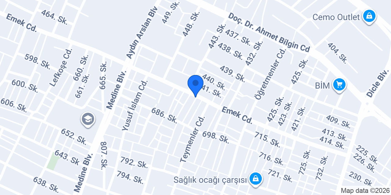 Diyarbakır raf konumu