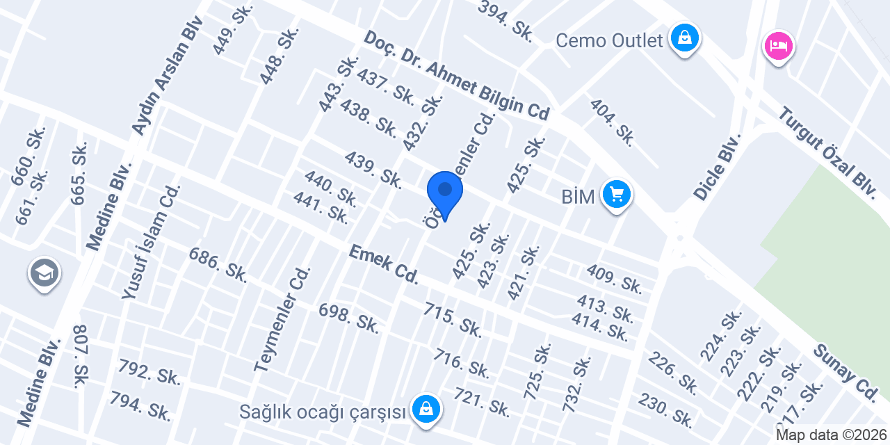 Öz Aydın Et Market konumu