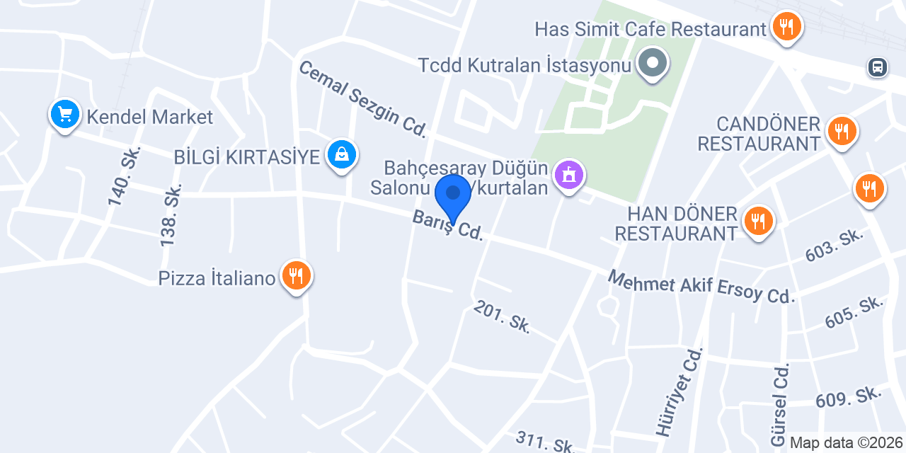 Kurtalan İlçe Nüfus Müdürlüğü konumu