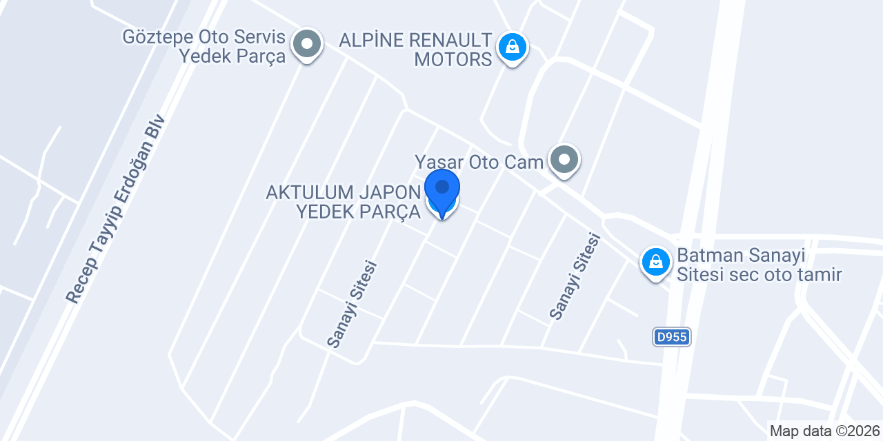 AKTULUM JAPON YEDEK PARÇA konumu