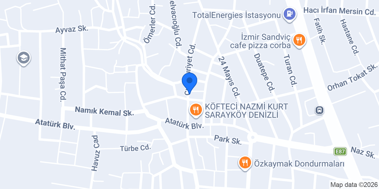 Sarayköy Sürücü Kursu konumu