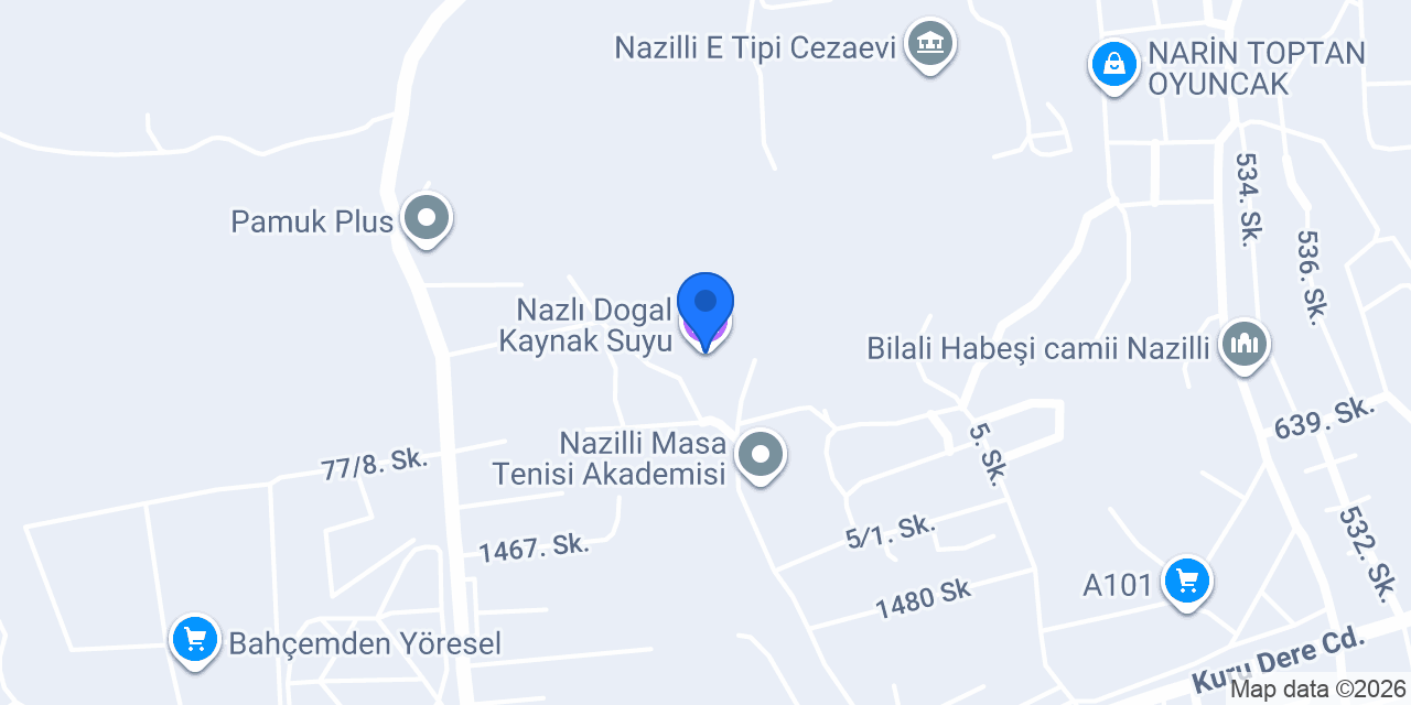 Nazlı Dogal Kaynak Suyu konumu