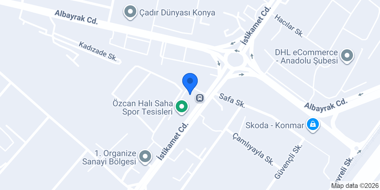 Fillo Lojistik Konya Şubesi konumu