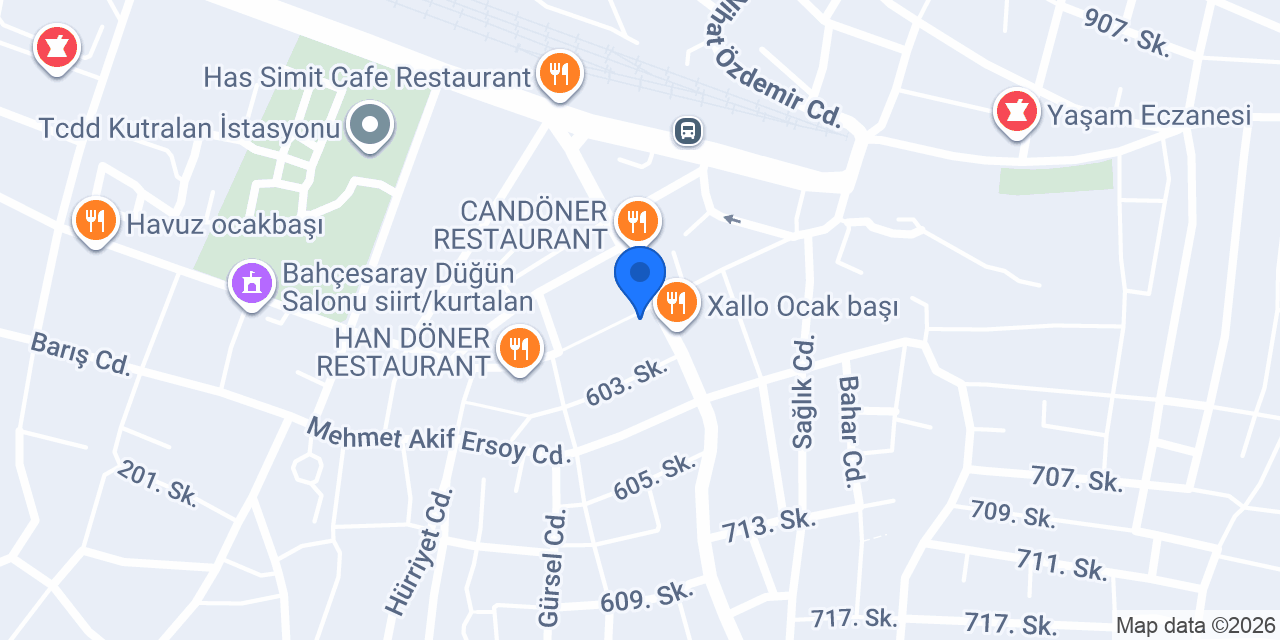 Kurtalan Doğan Sürücü Kursu konumu