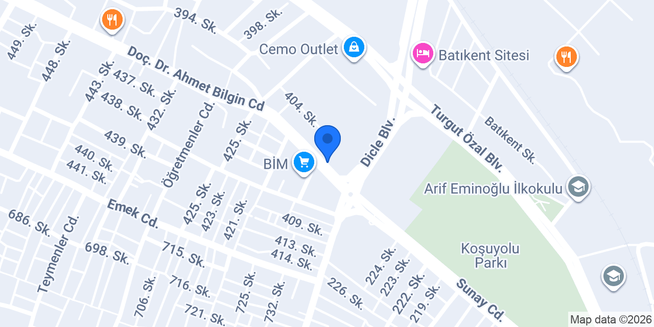 Oryıl diş kliniği konumu