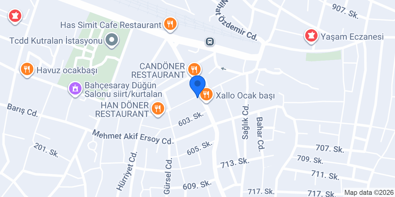 Yeni Kurtalan Eczanesi konumu