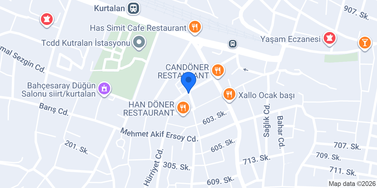 Kurtalan İlçe Emniyet Amirliği konumu