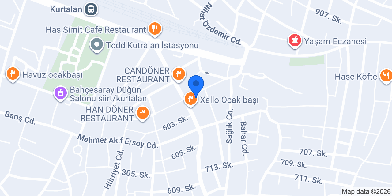 Halkbank Kurtalan Şubesi konumu