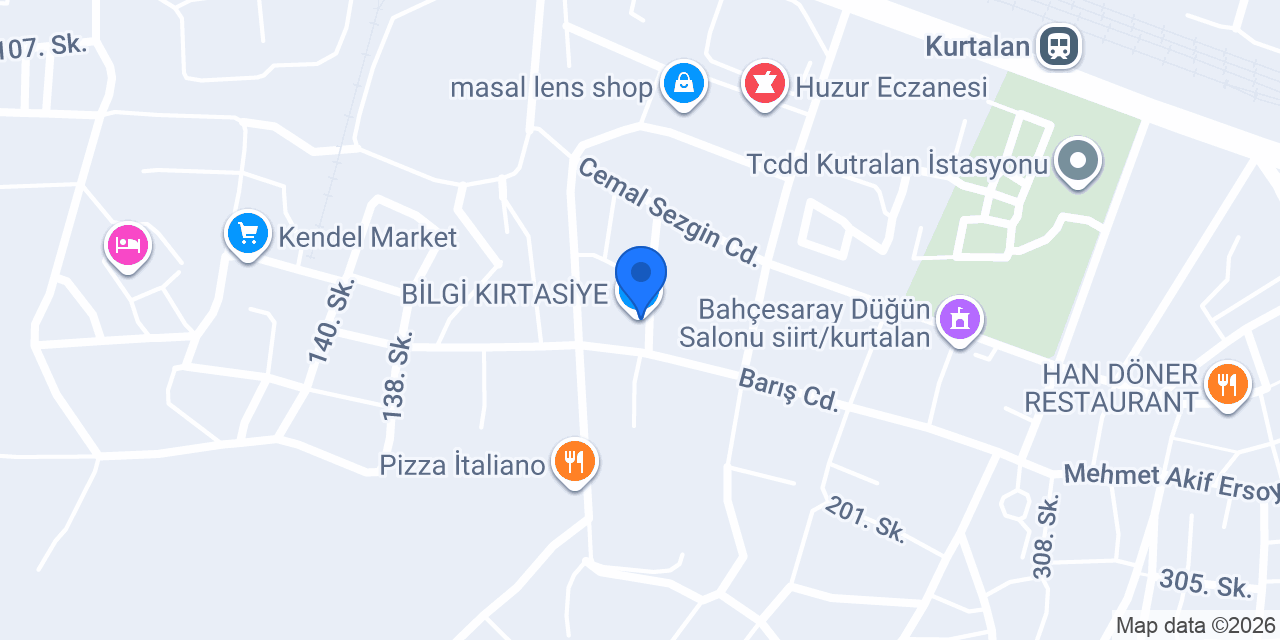 BİLGİ KIRTASİYE konumu