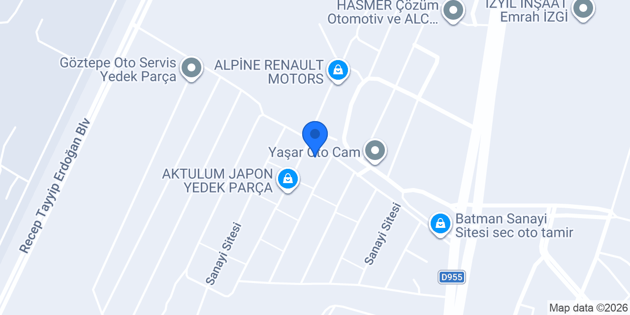 Batman Oto Yedek Parça konumu