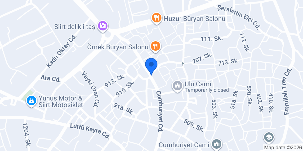 Siirt Hediyelik Battaniye konumu