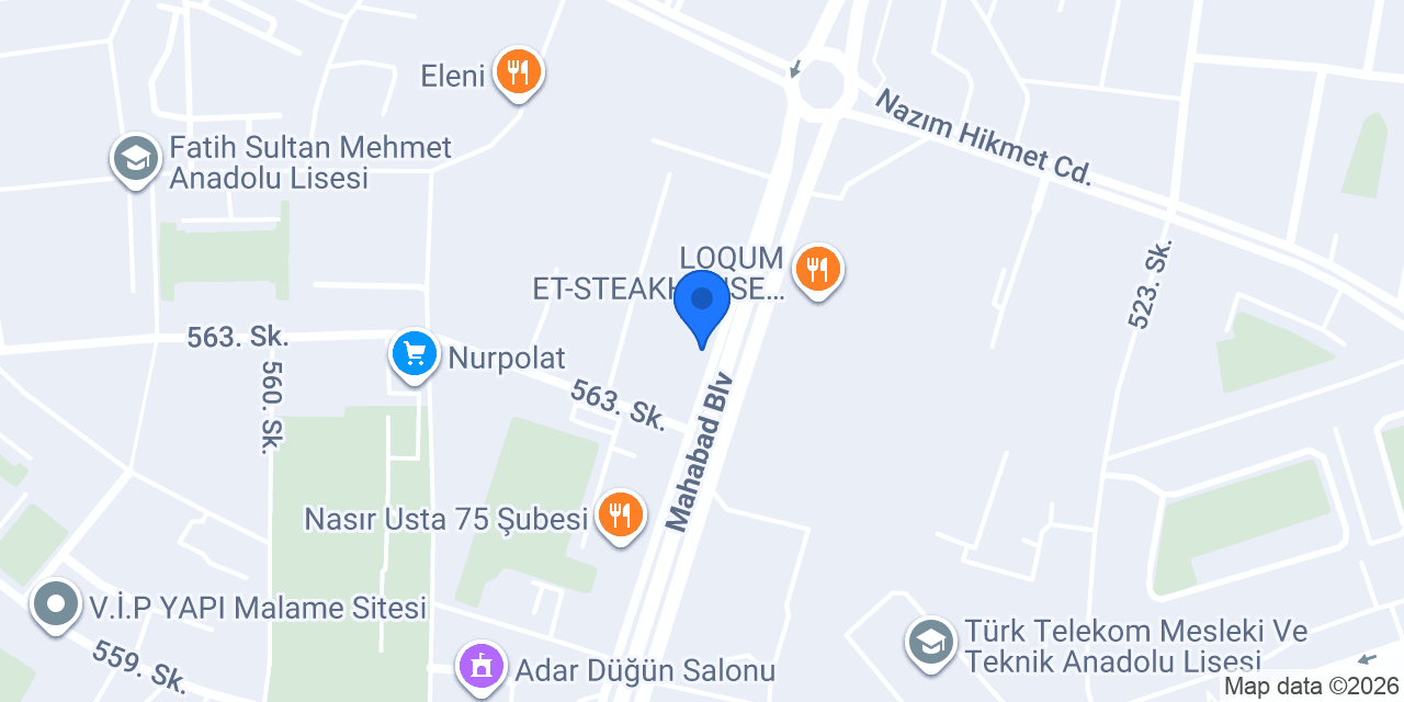 Merdan Döner Baklava konumu
