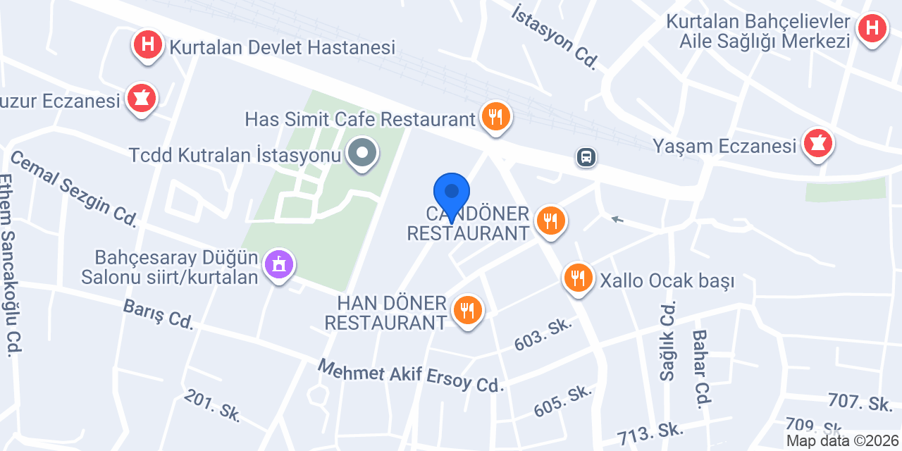 Baran Sürücü Kursu konumu