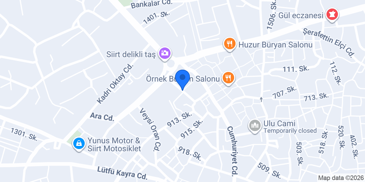 Lezzet durağı konumu